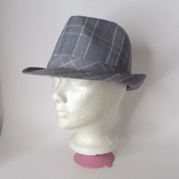 Capstar Fedora Hat With Feathers Glen Check 2398 - Picture 7 of 9